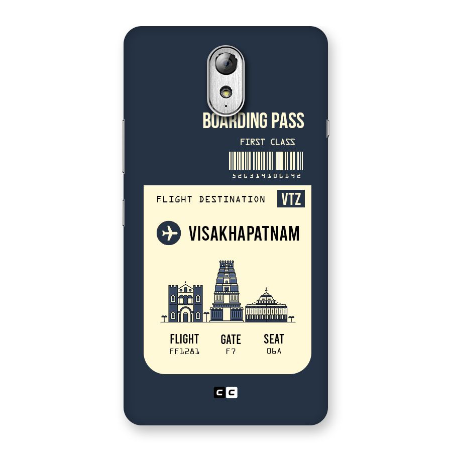 Vishakapatnam Boarding Pass Back Case for Lenovo Vibe P1M