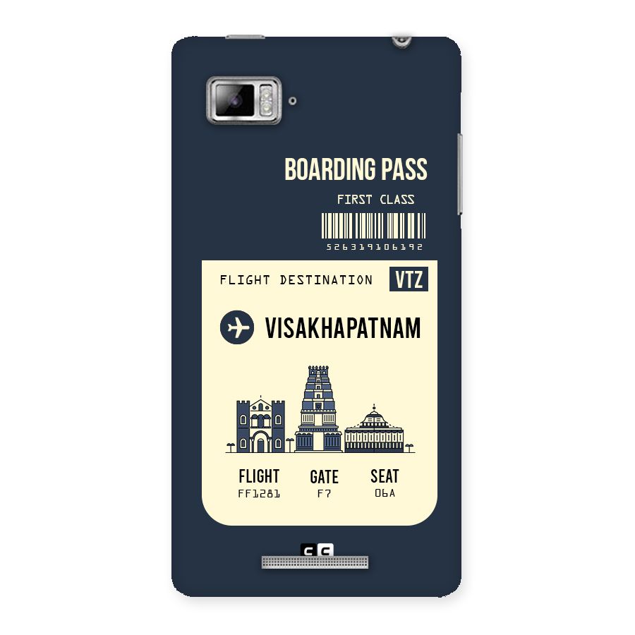 Vishakapatnam Boarding Pass Back Case for Lenovo Vibe Z K910