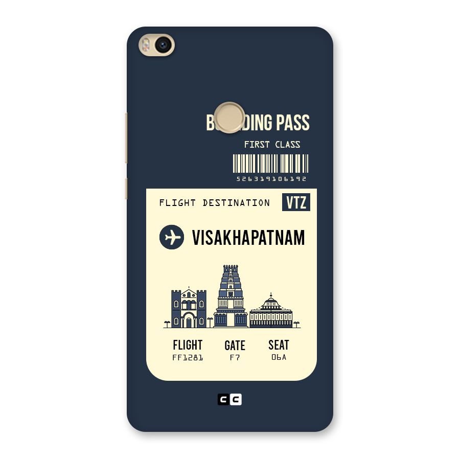 Vishakapatnam Boarding Pass Back Case for Mi Max 2