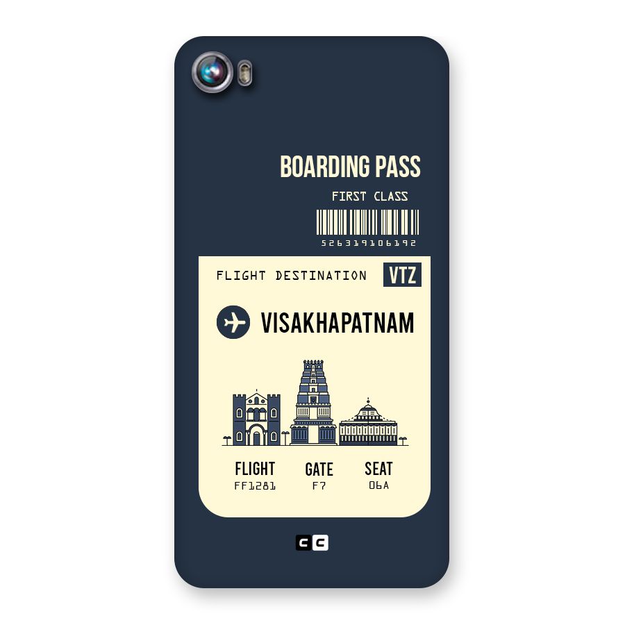 Vishakapatnam Boarding Pass Back Case for Micromax Canvas Fire 4 A107