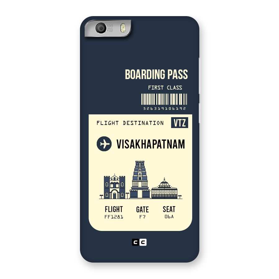 Vishakapatnam Boarding Pass Back Case for Micromax Canvas Knight 2