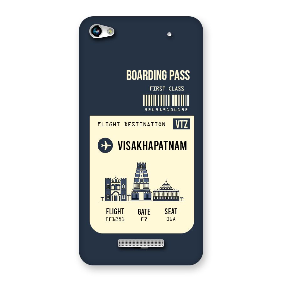 Vishakapatnam Boarding Pass Back Case for Micromax Hue 2