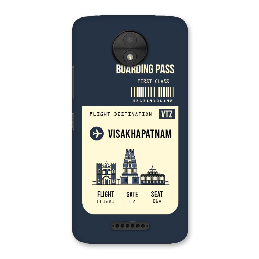 Vishakapatnam Boarding Pass Back Case for Moto C
