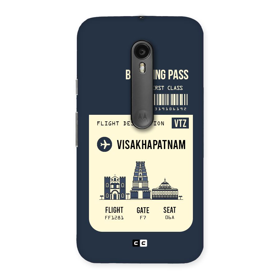 Vishakapatnam Boarding Pass Back Case for Moto G Turbo