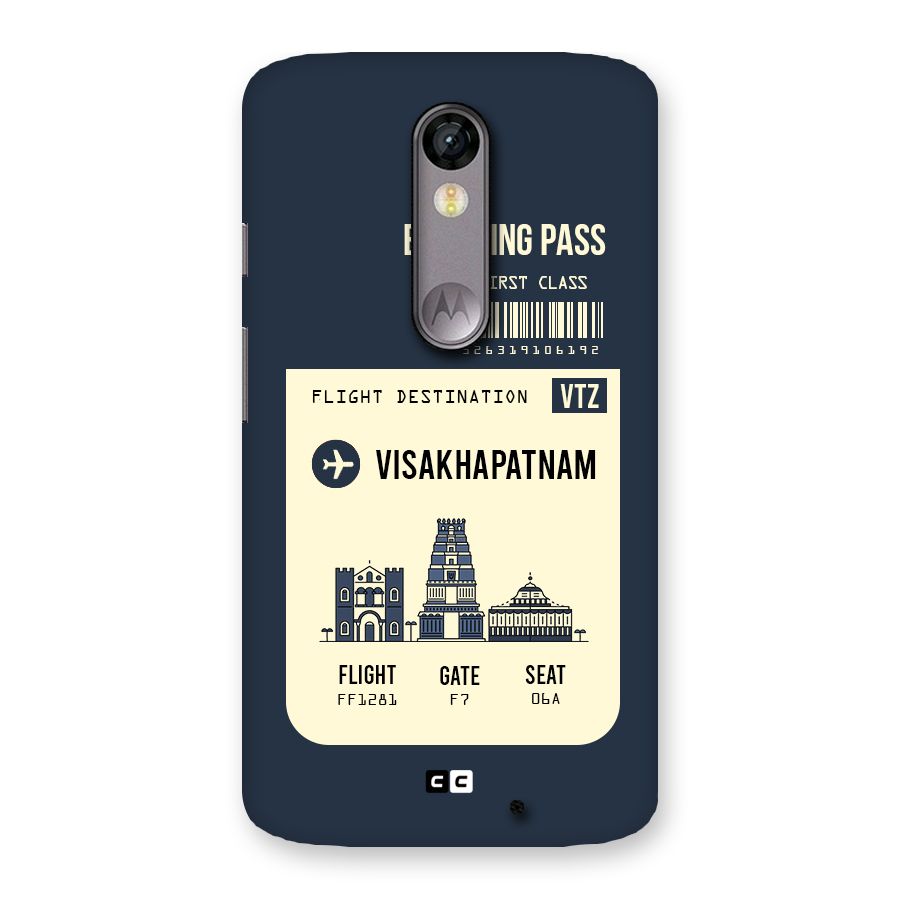 Vishakapatnam Boarding Pass Back Case for Moto X Force