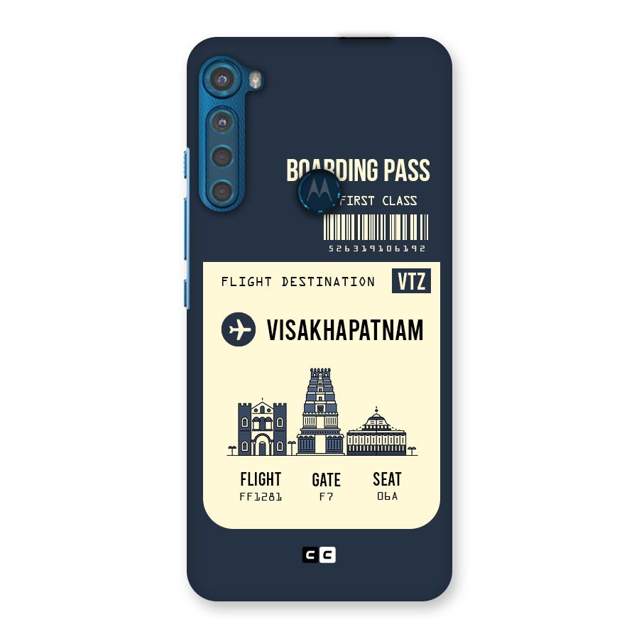 Vishakapatnam Boarding Pass Back Case for Motorola One Fusion Plus