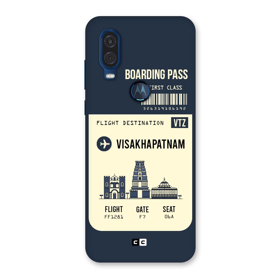 Vishakapatnam Boarding Pass Back Case for Motorola One Vision