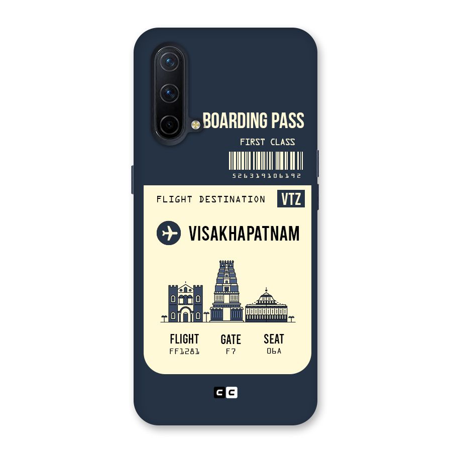 Vishakapatnam Boarding Pass Back Case for OnePlus Nord CE 5G
