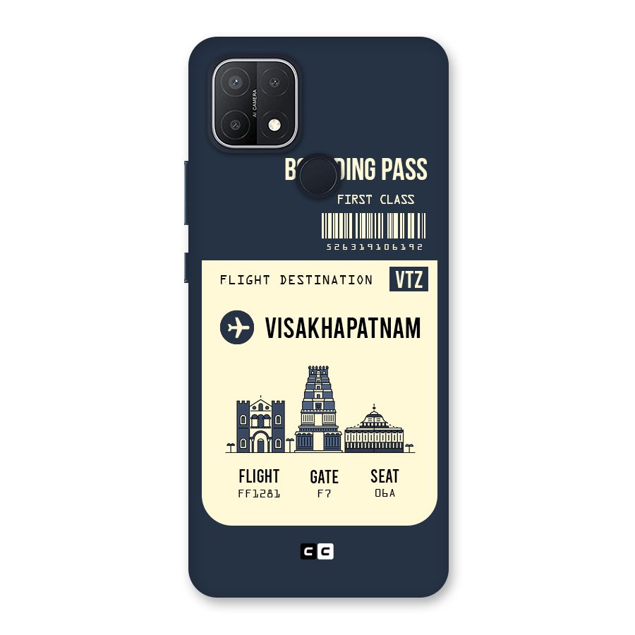 Vishakapatnam Boarding Pass Back Case for Oppo A15s