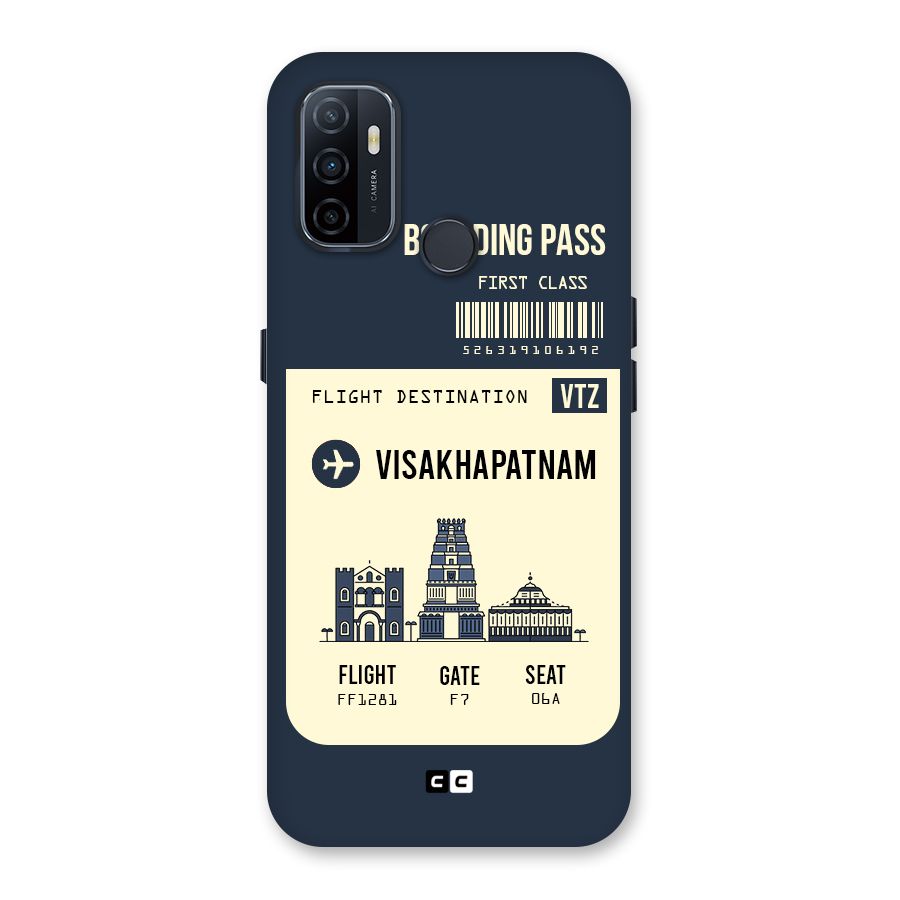 Vishakapatnam Boarding Pass Back Case for Oppo A32