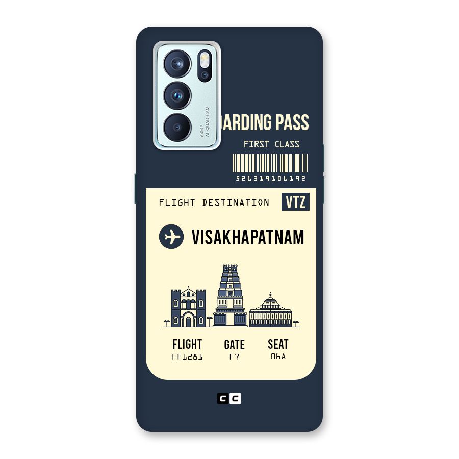 Vishakapatnam Boarding Pass Back Case for Oppo Reno6 Pro 5G