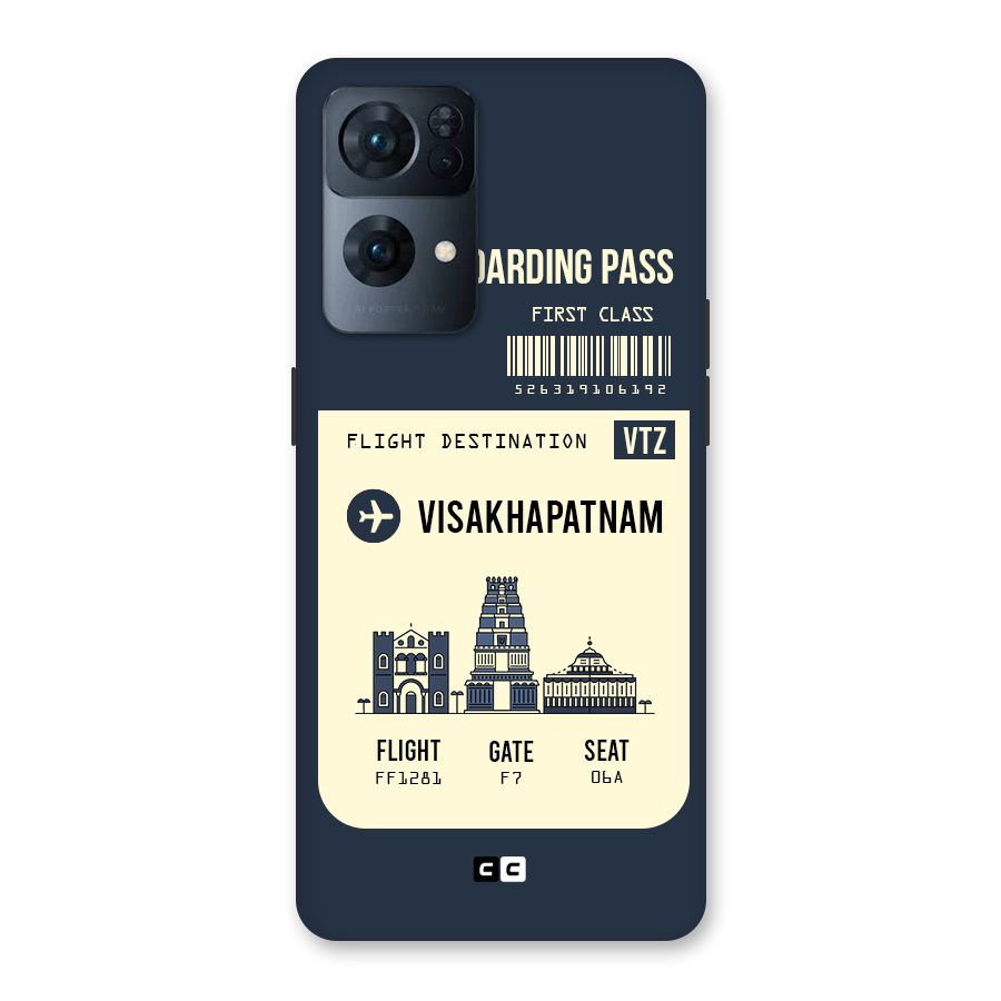 Vishakapatnam Boarding Pass Back Case for Oppo Reno7 Pro 5G