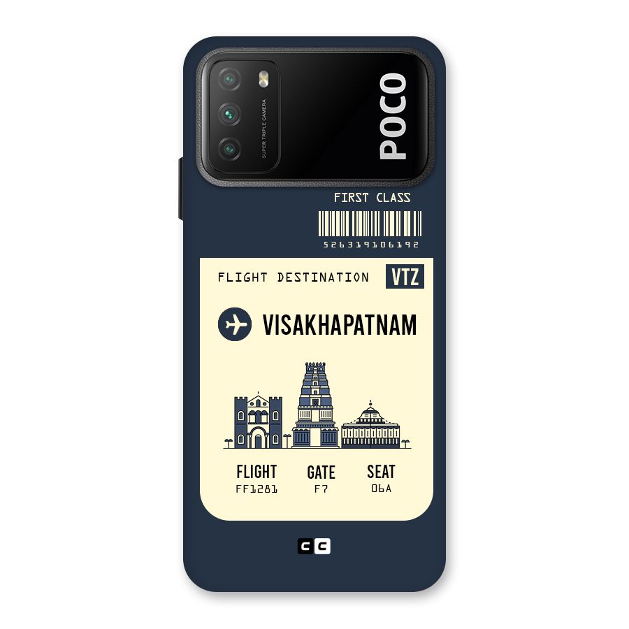 Vishakapatnam Boarding Pass Back Case for Poco M3