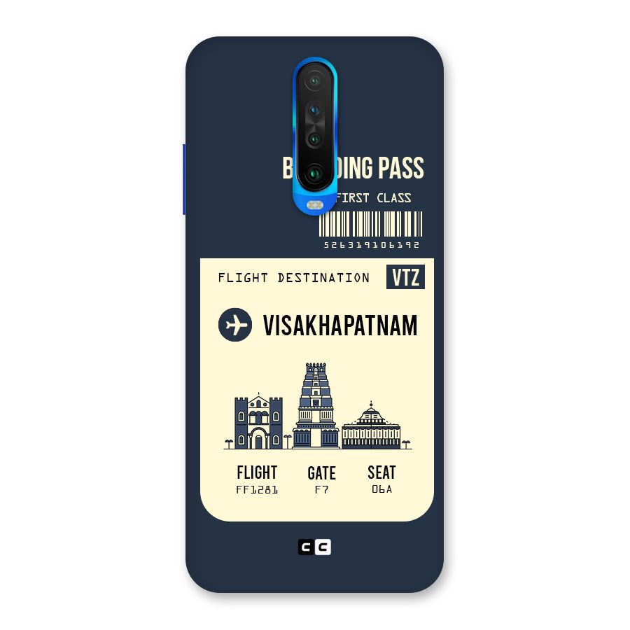Vishakapatnam Boarding Pass Back Case for Poco X2