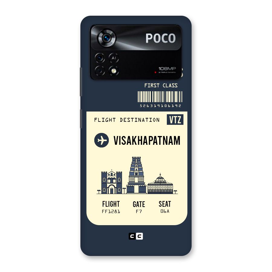 Vishakapatnam Boarding Pass Back Case for Poco X4 Pro 5G