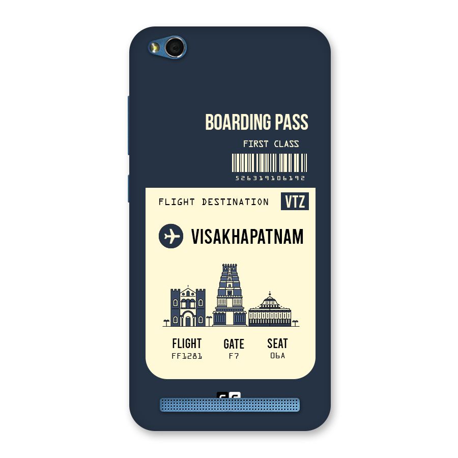 Vishakapatnam Boarding Pass Back Case for Redmi 5A
