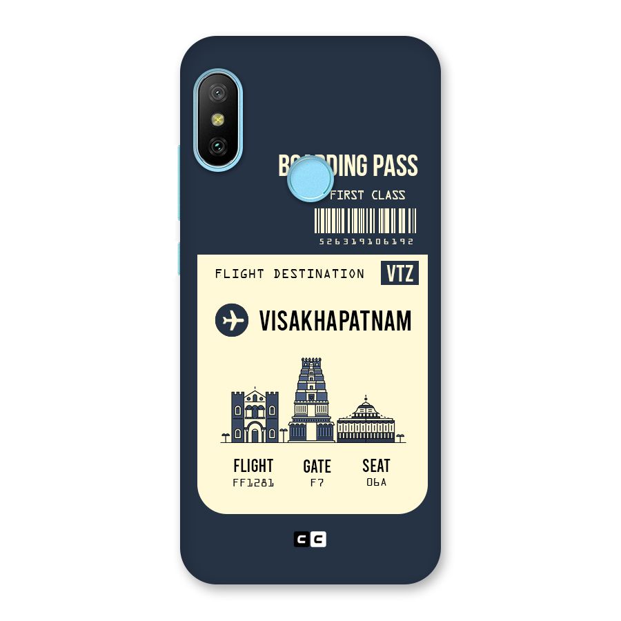 Vishakapatnam Boarding Pass Back Case for Redmi 6 Pro