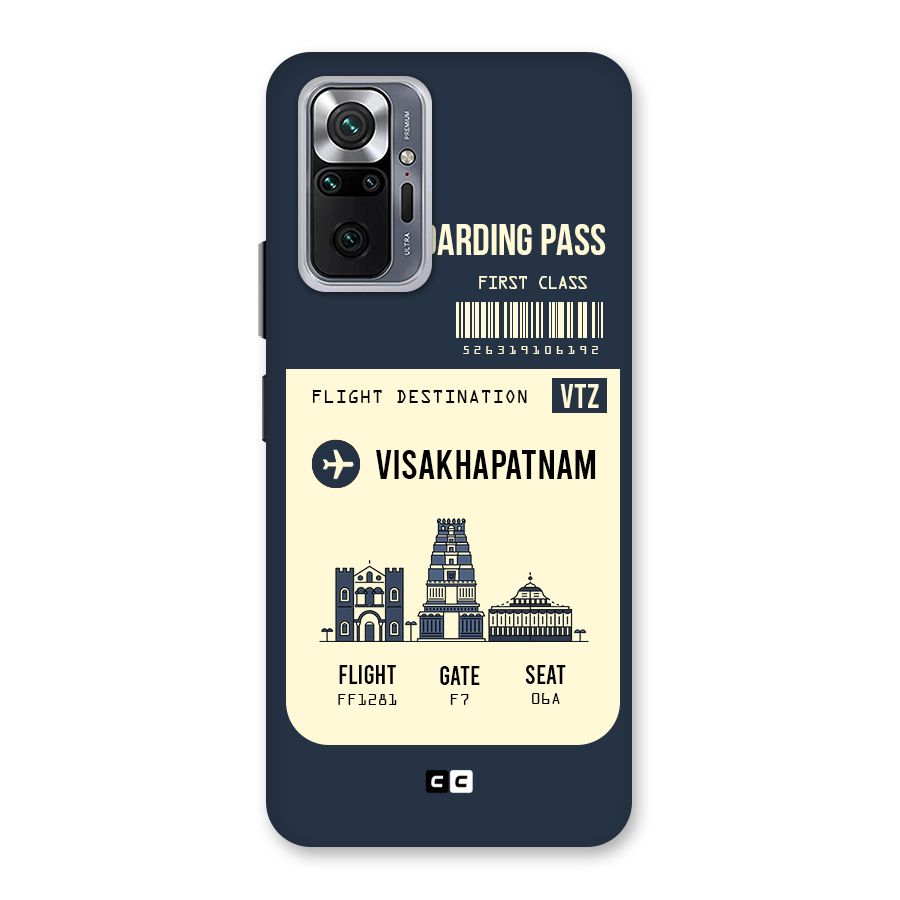 Vishakapatnam Boarding Pass Back Case for Redmi Note 10 Pro
