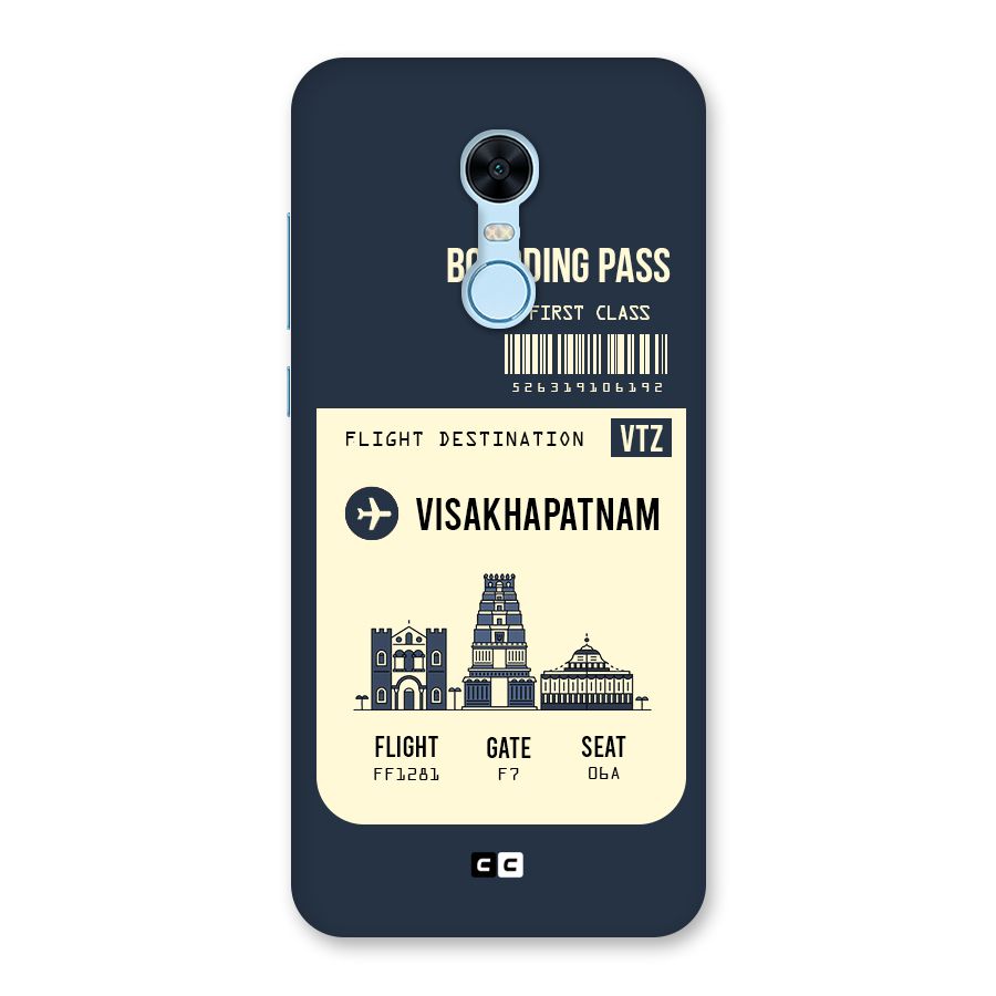 Vishakapatnam Boarding Pass Back Case for Redmi Note 5