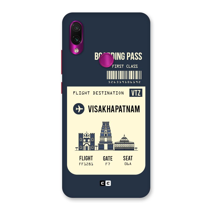 Vishakapatnam Boarding Pass Back Case for Redmi Note 7 Pro
