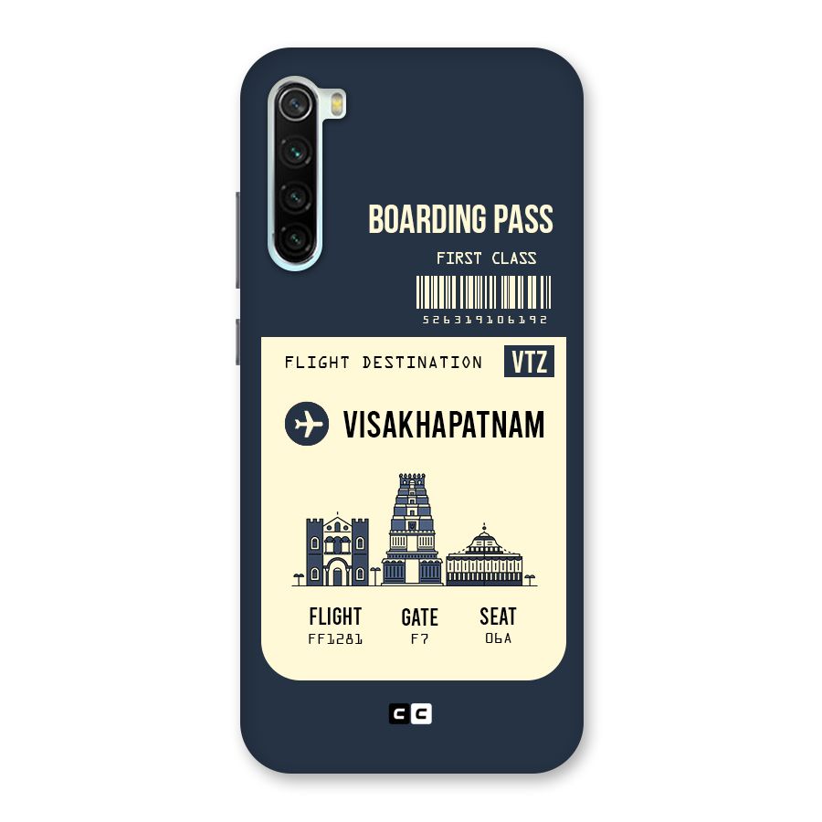 Vishakapatnam Boarding Pass Back Case for Redmi Note 8