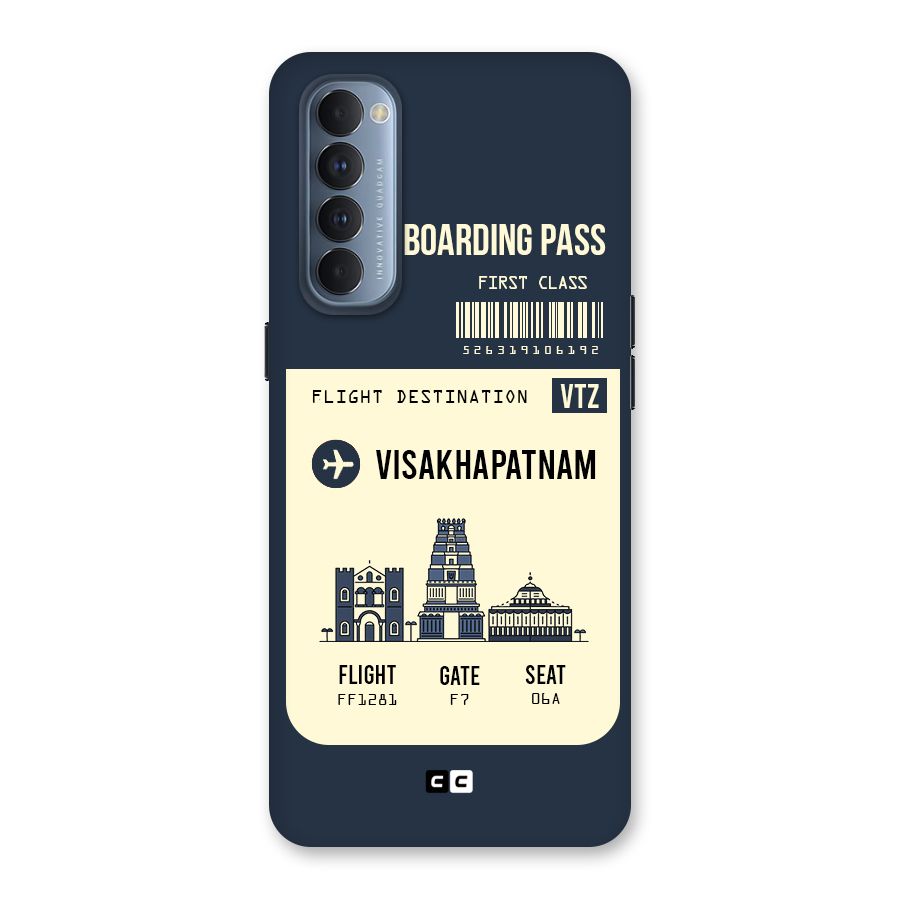 Vishakapatnam Boarding Pass Back Case for Reno4 Pro