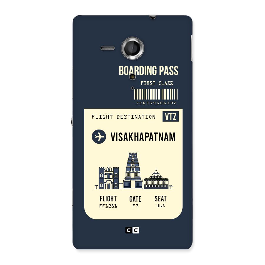 Vishakapatnam Boarding Pass Back Case for Sony Xperia SP