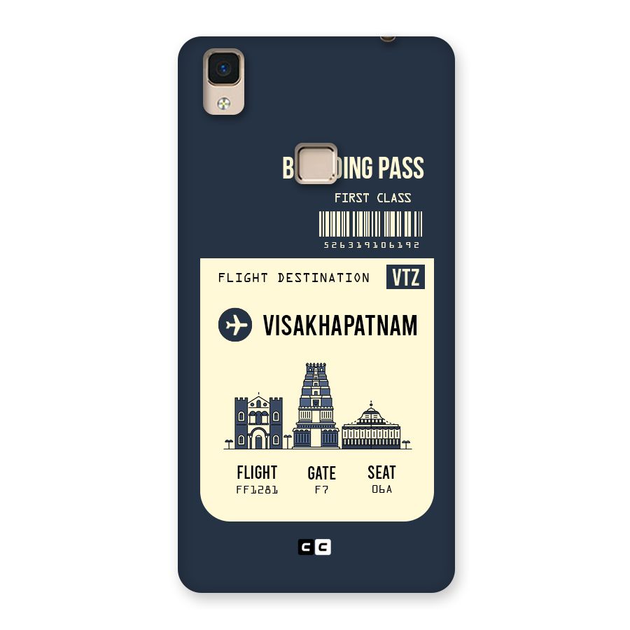 Vishakapatnam Boarding Pass Back Case for V3 Max