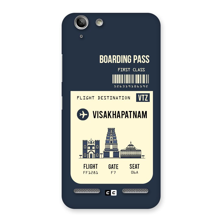 Vishakapatnam Boarding Pass Back Case for Vibe K5