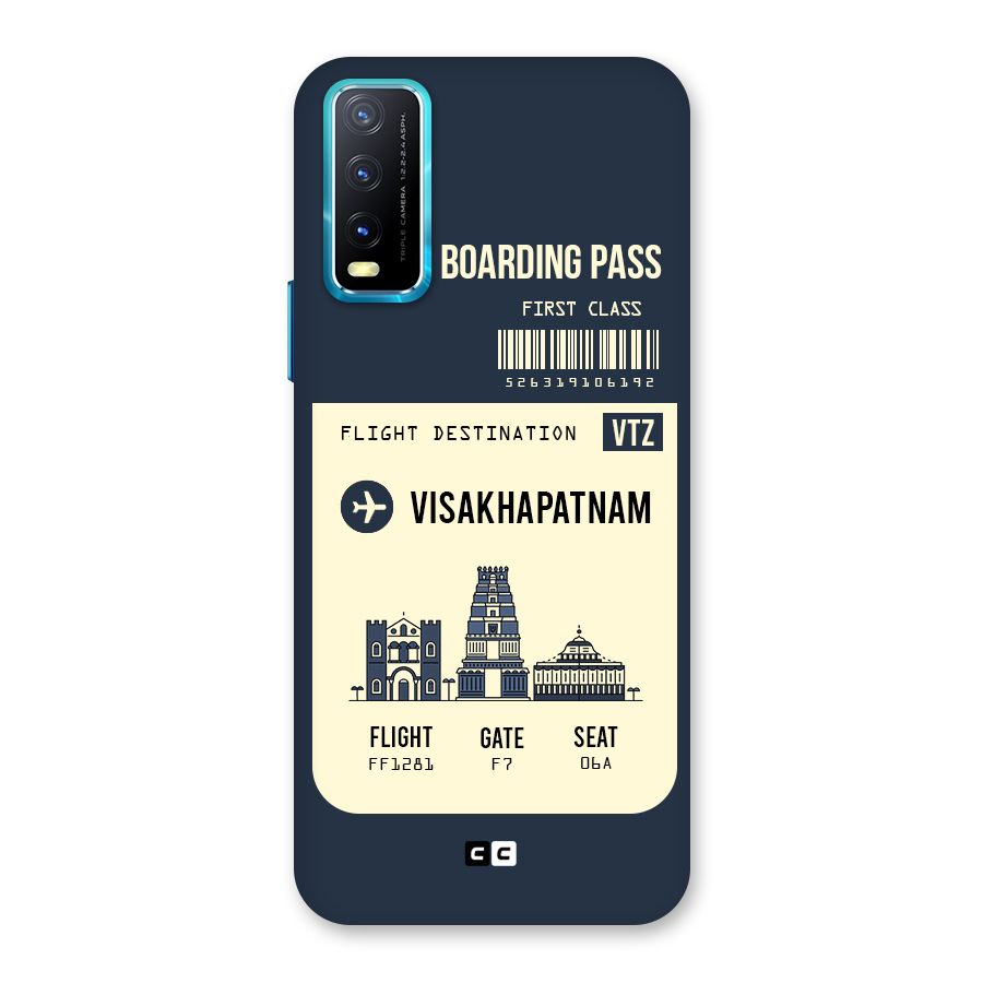 Vishakapatnam Boarding Pass Back Case for Vivo Y20A