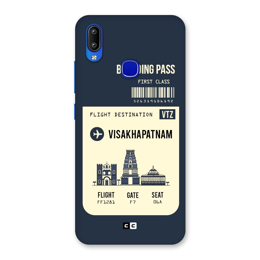 Vishakapatnam Boarding Pass Back Case for Vivo Y91