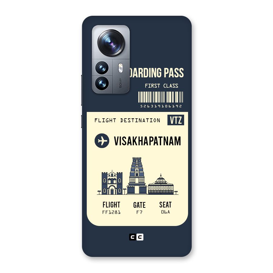 Vishakapatnam Boarding Pass Back Case for Xiaomi 12 Pro