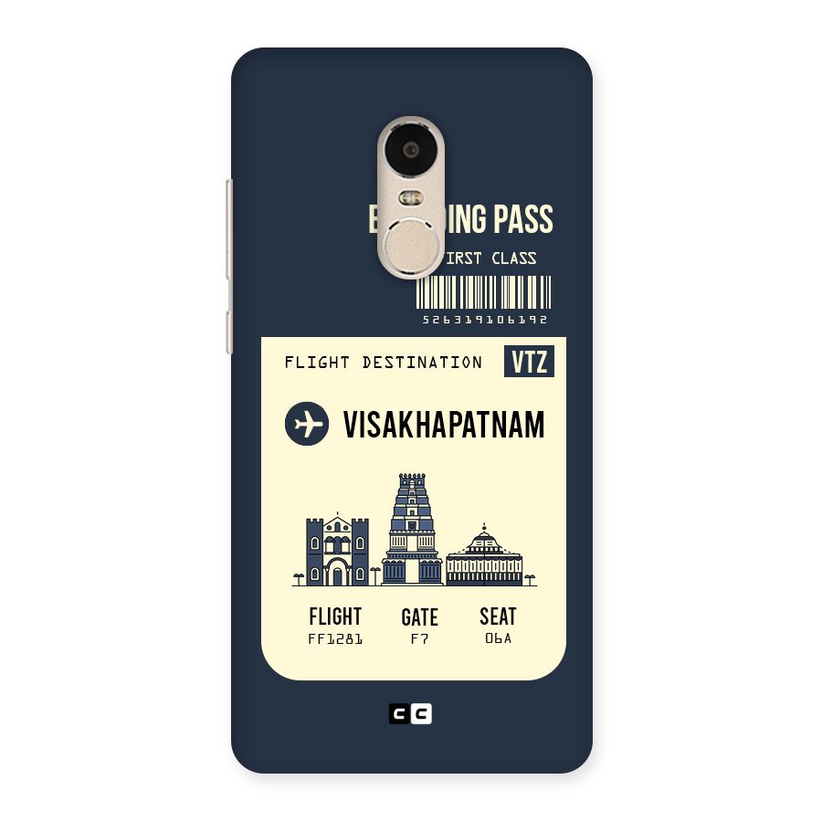 Vishakapatnam Boarding Pass Back Case for Xiaomi Redmi Note 4
