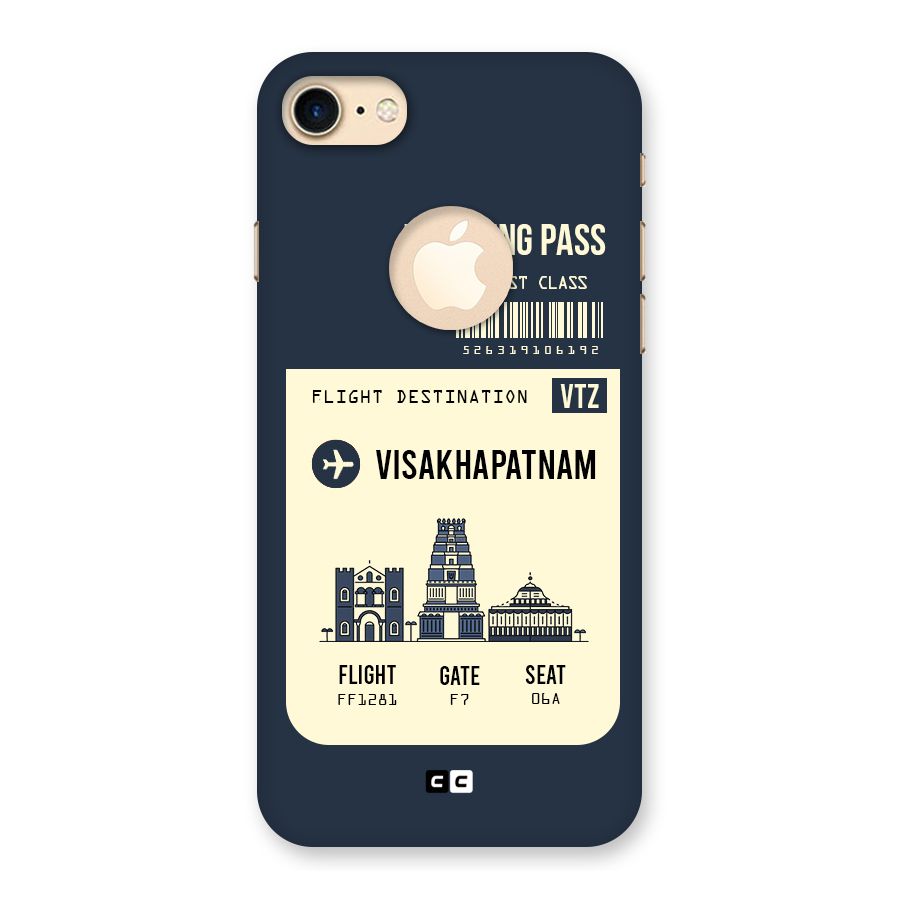 Vishakapatnam Boarding Pass Back Case for iPhone 7 Logo Cut