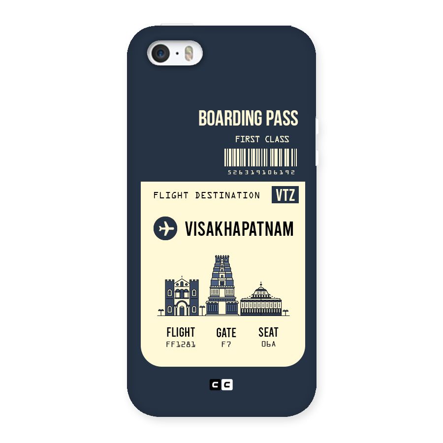 Vishakapatnam Boarding Pass Back Case for iPhone SE