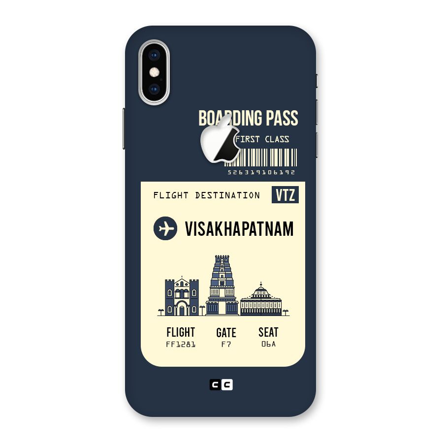 Vishakapatnam Boarding Pass Back Case for iPhone XS Max Apple Cut