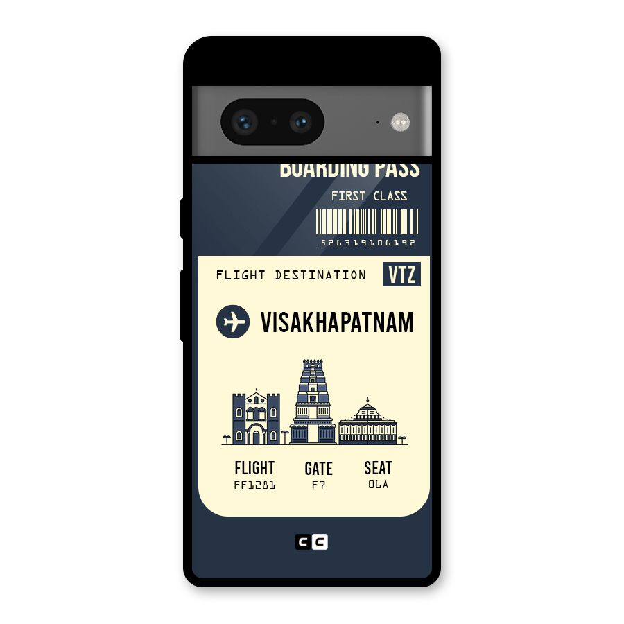 Vishakapatnam Boarding Pass Glass Back Case for Google Pixel 7