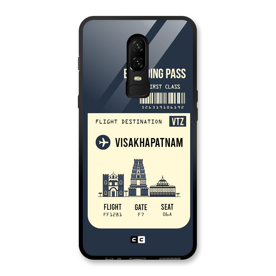 Vishakapatnam Boarding Pass Glass Back Case for OnePlus 6