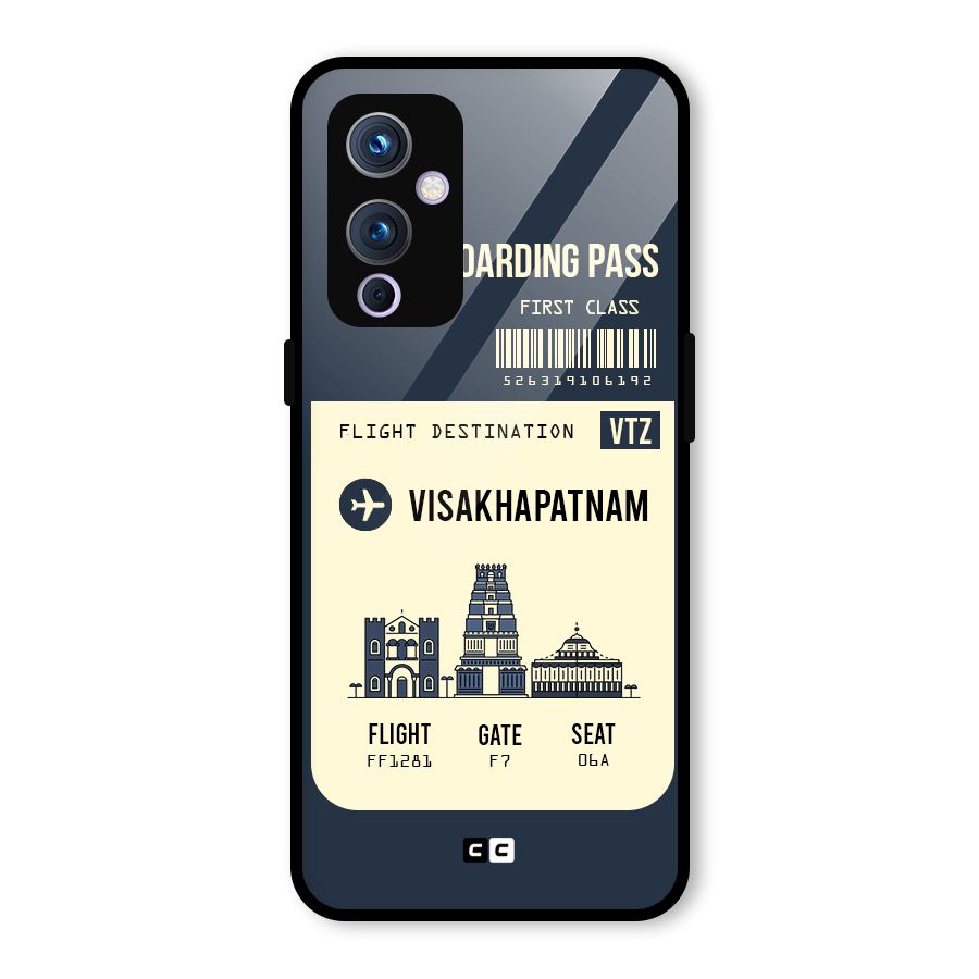 Vishakapatnam Boarding Pass Glass Back Case for OnePlus 9
