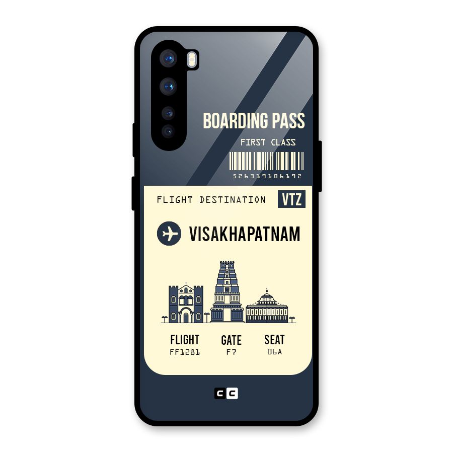 Vishakapatnam Boarding Pass Glass Back Case for OnePlus Nord