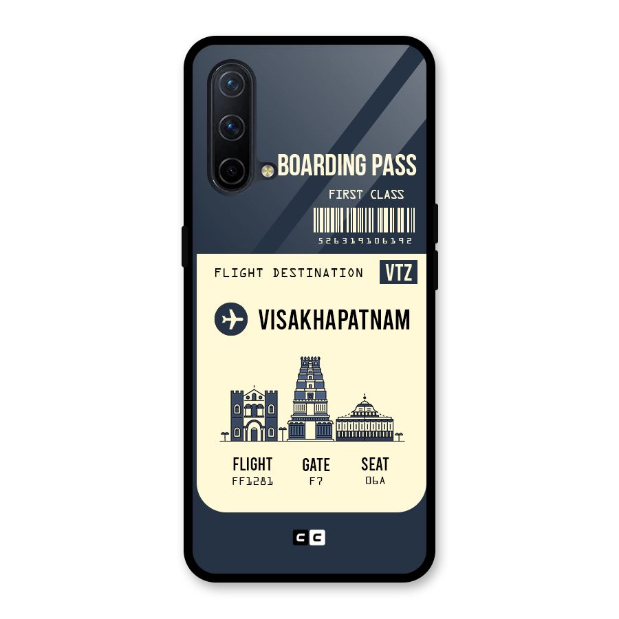 Vishakapatnam Boarding Pass Glass Back Case for OnePlus Nord CE 5G