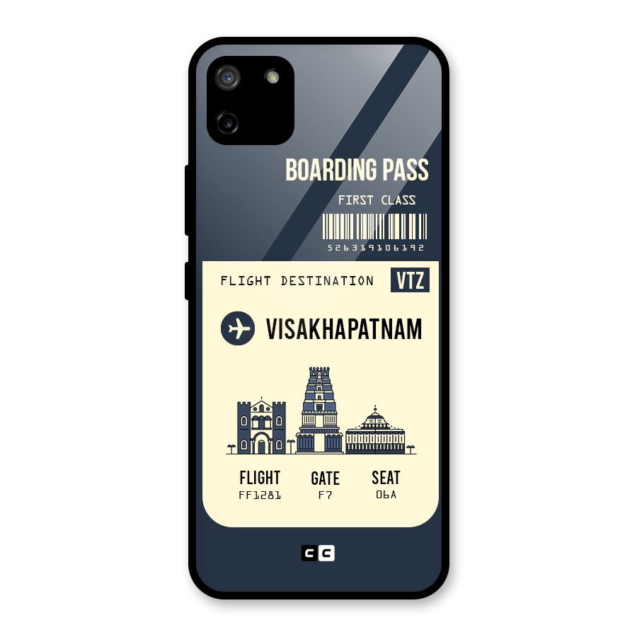 Vishakapatnam Boarding Pass Glass Back Case for Realme C11