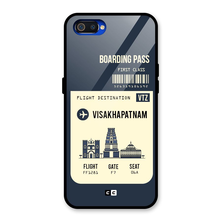 Vishakapatnam Boarding Pass Glass Back Case for Realme C2