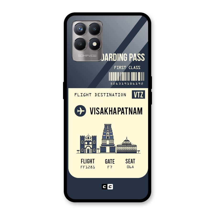 Vishakapatnam Boarding Pass Glass Back Case for Realme Narzo 50