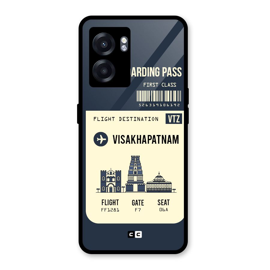 Vishakapatnam Boarding Pass Glass Back Case for Realme Narzo 50 5G