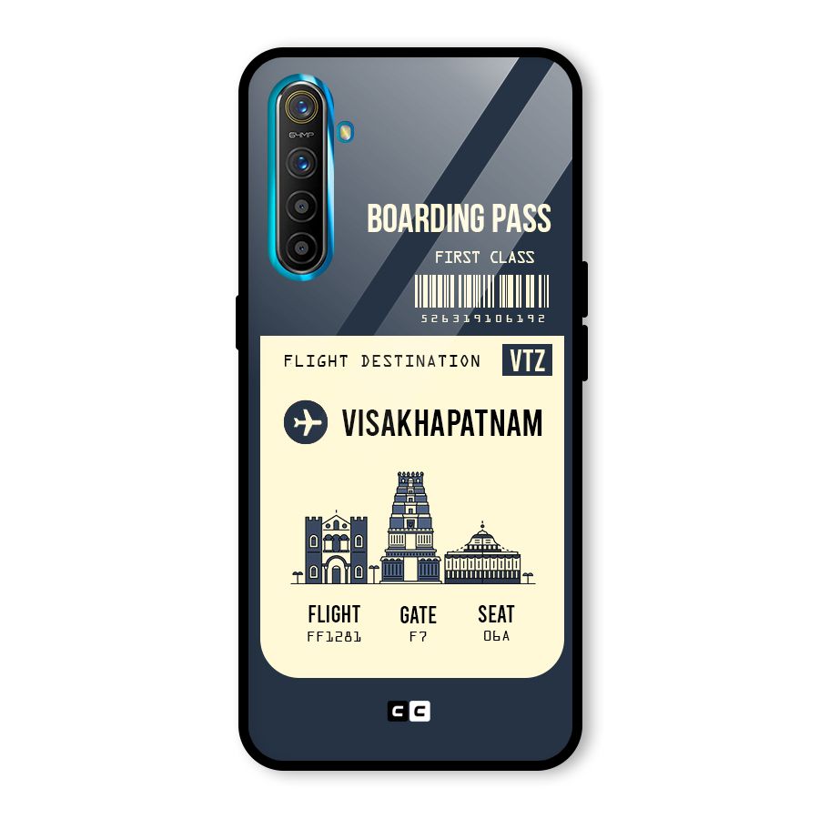 Vishakapatnam Boarding Pass Glass Back Case for Realme X2