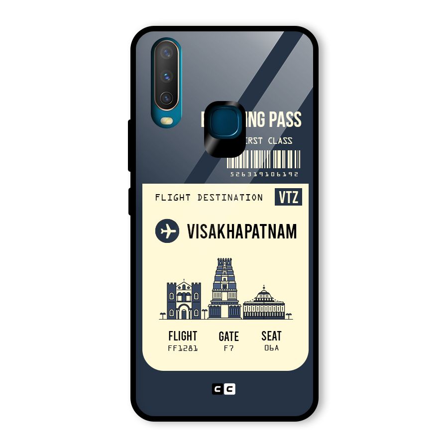Vishakapatnam Boarding Pass Glass Back Case for Vivo Y17