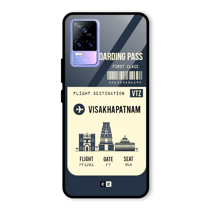 Vishakapatnam Boarding Pass Glass Back Case for Vivo Y73