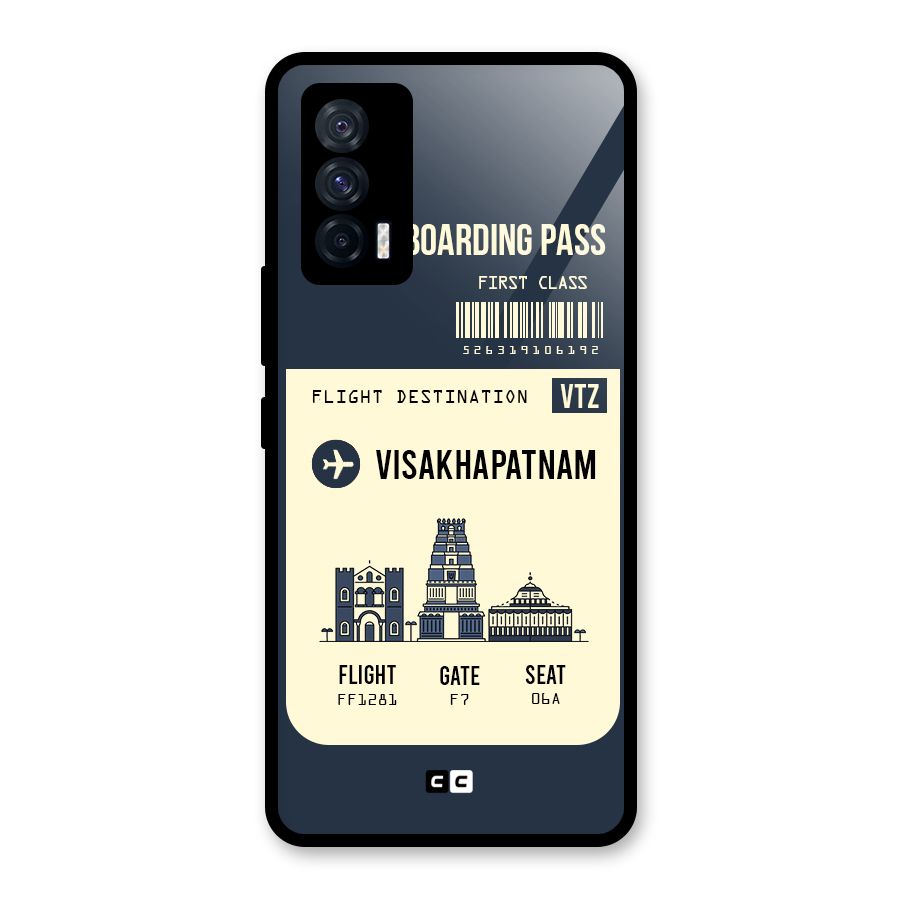 Vishakapatnam Boarding Pass Glass Back Case for Vivo iQOO 7 5G