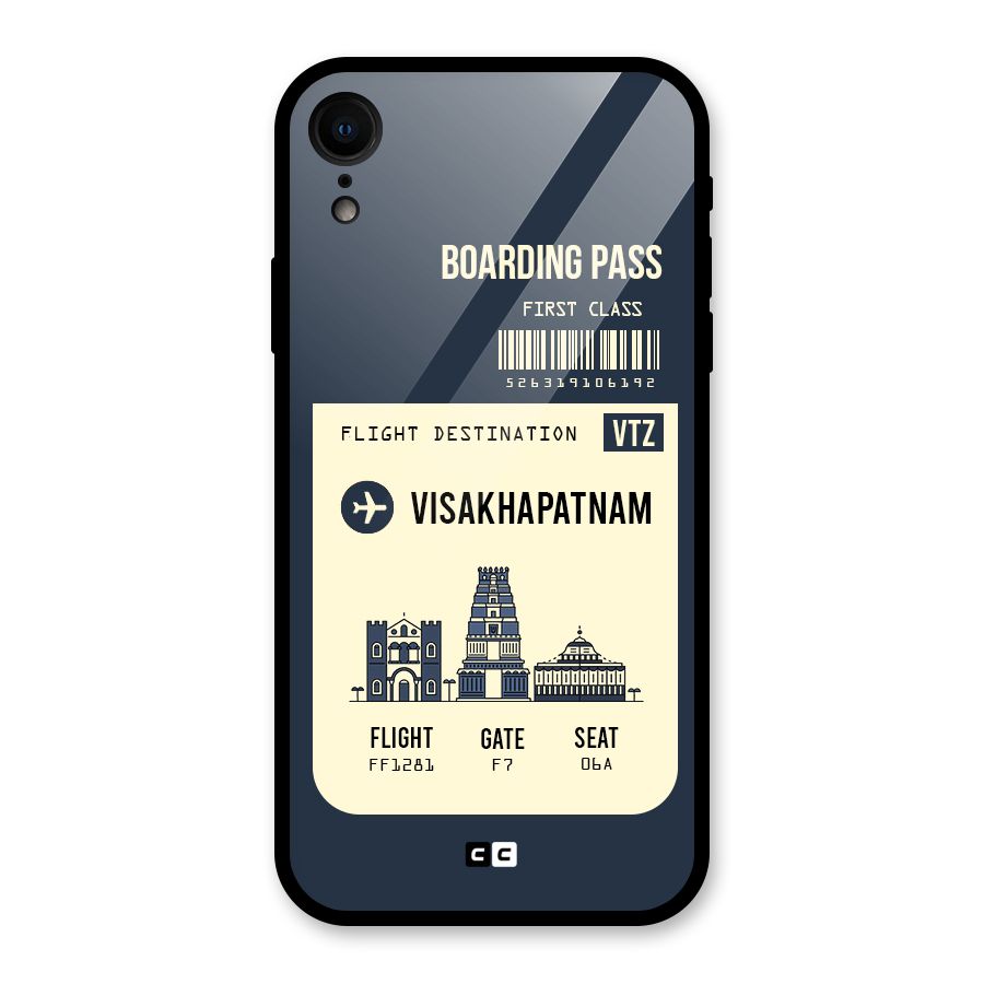 Vishakapatnam Boarding Pass Glass Back Case for XR